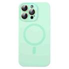 For iPhone 13 Pro Max MagSafe Liquid Silicone Full Coverage Phone Case with Lens Film(Green) - 1