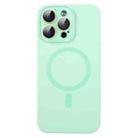 For iPhone 16 Pro Max Liquid Silicone MagSafe Full Coverage Phone Case with Lens Film(Green) - 1