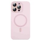 For iPhone 16 Pro Max Liquid Silicone MagSafe Full Coverage Phone Case with Lens Film(Pink) - 1