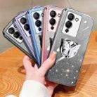 For Infinix Note 12 G96 Plated Gradient Glitter Butterfly Holder TPU Phone Case(Silver) - 2