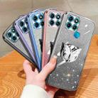 For Infinix Smart 6 Plated Gradient Glitter Butterfly Holder TPU Phone Case(Sierra Blue) - 2