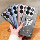 For Infinix Smart 7 Plated Gradient Glitter Butterfly Holder TPU Phone Case(Sierra Blue) - 2