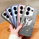 For Tecno Pop 5 Pro Plated Gradient Glitter Butterfly Holder TPU Phone Case(Sierra Blue) - 2