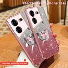 For Tecno Pova 6 Pro Plated Gradient Glitter Butterfly Holder TPU Phone Case(Purple) - 3