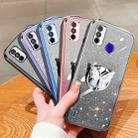 For Tecno Spark Go 2020 Plated Gradient Glitter Butterfly Holder TPU Phone Case(Sierra Blue) - 2