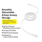 Baseus Free2Pull Mini Retractable Charging Cable 1.5m USB-C / Type-C to USB-C / Type-C 100W(White) - 3