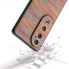 For vivo S19 Pro Black Frame Color Lattice Texture PU Phone Case(Tangerine) - 3