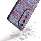 For vivo S19 Pro Black Frame Color Lattice Texture PU Phone Case(Purple) - 3