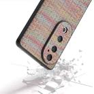 For vivo S19 Black Frame Color Lattice Texture PU Phone Case(Pink) - 3