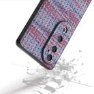 For vivo S19 Black Frame Color Lattice Texture PU Phone Case(Purple) - 3