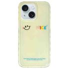 For iPhone 15 Creative Edge Simple Smiley Face Pattern TPU + PC Phone Case(Yellow) - 1