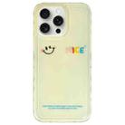 For iPhone 15 Pro Creative Edge Simple Smiley Face Pattern TPU + PC Phone Case(Yellow) - 1