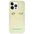 For iPhone 14 Pro Max Creative Edge Simple Smiley Face Pattern TPU + PC Phone Case(Yellow) - 1