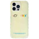 For iPhone 13 Pro Creative Edge Simple Smiley Face Pattern TPU + PC Phone Case(Yellow) - 1