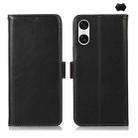 For Sony Xperia 10 VI Magnetic Crazy Horse Texture Genuine Leather RFID Phone Case(Black) - 1