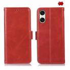 For Sony Xperia 10 VI Magnetic Crazy Horse Texture Genuine Leather RFID Phone Case(Red) - 1