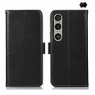 For Sony Xperia 1 VI Magnetic Crazy Horse Texture Genuine Leather RFID Phone Case(Black) - 1