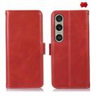 For Sony Xperia 1 VI Magnetic Crazy Horse Texture Genuine Leather RFID Phone Case(Red) - 1