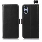 For Sony Xperia 5 VI Magnetic Crazy Horse Texture Genuine Leather RFID Phone Case(Black) - 1