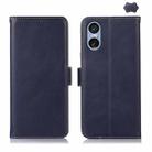 For Sony Xperia 5 VI Magnetic Crazy Horse Texture Genuine Leather RFID Phone Case(Blue) - 1