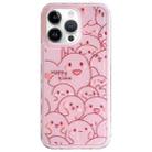 For iPhone 14 Pro Creative Edge Elves Cat Pattern TPU + PC Phone Case(Pink) - 1