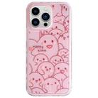 For iPhone 13 Pro Creative Edge Elves Cat Pattern TPU + PC Phone Case(Pink) - 1