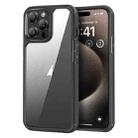 For iPhone 15 Pro Acrylic+TPU Transparent Shockproof Phone Case(Black) - 1