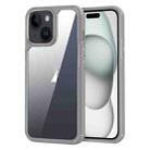 For iPhone 15 Plus Acrylic+TPU Transparent Shockproof Phone Case(Grey) - 1