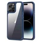 For iPhone 14 Pro Max Acrylic+TPU Transparent Shockproof Phone Case(Royal Blue) - 1