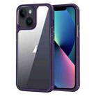 For iPhone 13 Acrylic+TPU Transparent Shockproof Phone Case(Purple) - 1