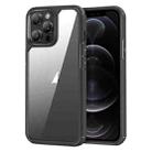 For iPhone 12 Pro Acrylic+TPU Transparent Shockproof Phone Case(Black) - 1