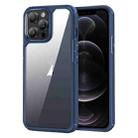 For iPhone 12 Pro Acrylic+TPU Transparent Shockproof Phone Case(Royal Blue) - 1