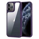 For iPhone 11 Pro Acrylic+TPU Transparent Shockproof Phone Case(Purple) - 1