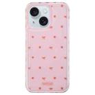 For iPhone 15 Creative Edge Small Fresh Pattern TPU + PC Phone Case(Pink) - 1