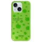 For iPhone 15 Creative Edge Small Fresh Pattern TPU + PC Phone Case(Green) - 1