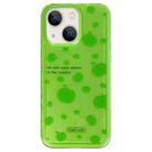 For iPhone 14 Creative Edge Small Fresh Pattern TPU + PC Phone Case(Green) - 1