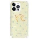 For iPhone 14 Pro Creative Edge Small Fresh Pattern TPU + PC Phone Case(Yellow) - 1