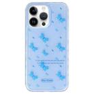 For iPhone 14 Pro Creative Edge Small Fresh Pattern TPU + PC Phone Case(Blue) - 1