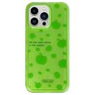 For iPhone 13 Pro Creative Edge Small Fresh Pattern TPU + PC Phone Case(Green) - 1