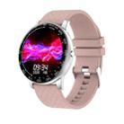 OVSEN H30 1.3 inch Round Color Screen Smart Watch, IP67 Waterproof, Support Sleep Monitoring/Two-way Anti-lost Etc, Silicone Strap(Silver Red) - 1