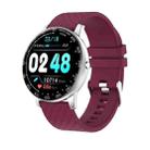 OVSEN H30 1.3 inch Round Color Screen Smart Watch, IP67 Waterproof, Support Sleep Monitoring/Two-way Anti-lost Etc, Silicone Strap(Silver Purple) - 1