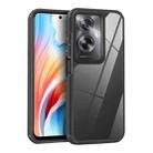 For OPPO A79 5G Acrylic+TPU Transparent Shockproof Phone Case(Black) - 1