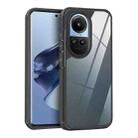 For OPPO Reno10 / Reno10 Pro Acrylic+TPU Transparent Shockproof Phone Case(Black) - 1