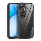 For OPPO A60 4G Acrylic+TPU Transparent Shockproof Phone Case(Black) - 1
