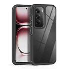 For OPPO Reno12 Pro Global Acrylic+TPU Transparent Shockproof Phone Case(Black) - 1