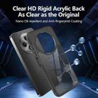 For OPPO Reno12 F 5G Acrylic+TPU Transparent Shockproof Phone Case(Black) - 2