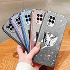 For Xiaomi Mi 10 Lite Plated Gradient Glitter Butterfly Holder TPU Phone Case(Black) - 2