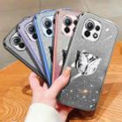 For Xiaomi Mi 11 Plated Gradient Glitter Butterfly Holder TPU Phone Case(Sierra Blue) - 2