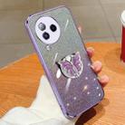 For Xiaomi Civi 3 Plated Gradient Glitter Butterfly Holder TPU Phone Case(Purple) - 1