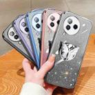 For Xiaomi Civi 3 Plated Gradient Glitter Butterfly Holder TPU Phone Case(Silver) - 2